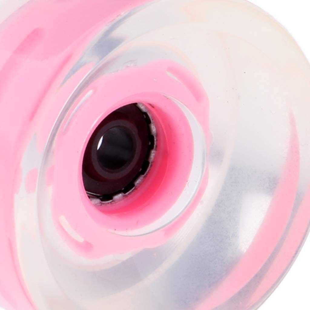 4pcs 70mm Light Up Skateboard Longboard Ruedas brillan en la noche 78A Rosa