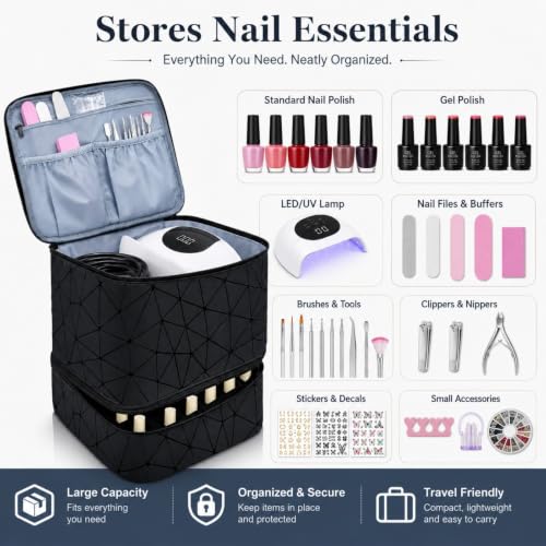 Bolsa organizadora de esmalte de uñas para evitar desorden 5