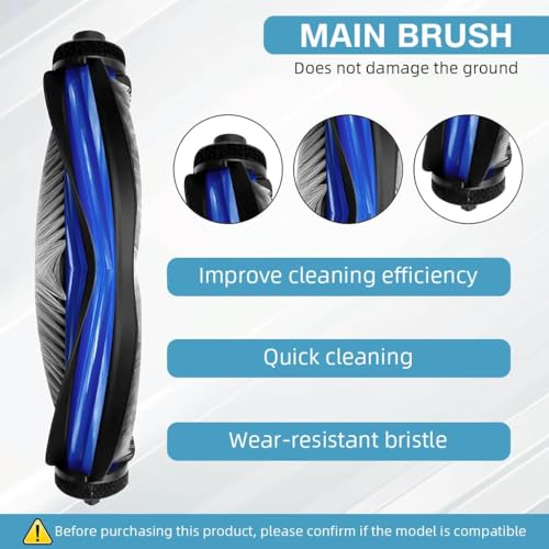 Image of Replenishment Kit, Compatible with Ecovacs Deebot N30 Pro Omni Robotic Vacuum Cleaner, Includes One Main Roller Brush, Two Spinning Side Brushes, Two Filters, 1 Cleaning Tool