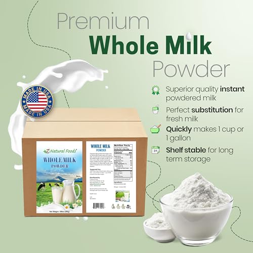 Image of Z Natural Foods Premium Whole Milk Powder - Pasteurized Dry Milk, 55 lb