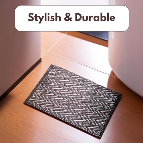 Image of Door Mats for Home | Door Mats for Home Entrance | Door Mat for Bathroom| Soft & Super Absorbent Mats for Shower | Washable, Non-Slip & Quick-Drying Mats (Pack of 2) (Multicolor 4)