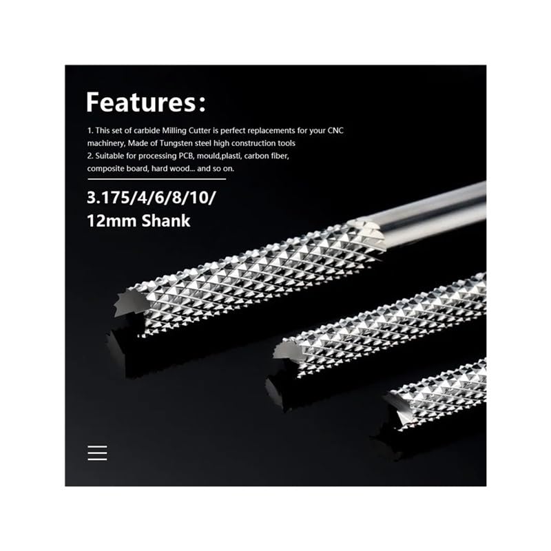 D10x42x75L Corn End Mill PCB Milling Cutter Carbide End Mill CNC C