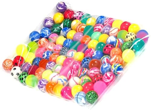 Kiseer 248 50 Pieces Assorted Colorful Bouncy Balls Bulk Mixed Pattern High Bouncing Balls thumb #4