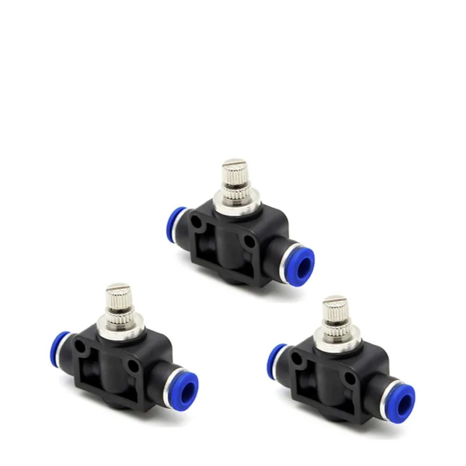 Valve de contrôle de vitesse de débit d'air 6mm raccord pneumatique pression joint tuyau 5pcs