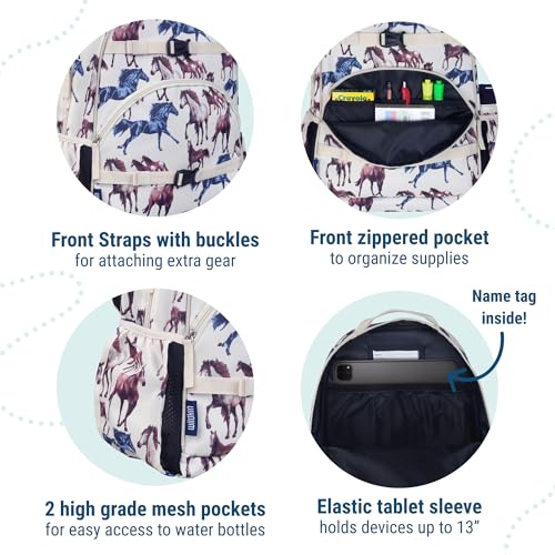 Image of Wildkin 15 inch Kids Backpack for School & Travel - Durable, Padded, Multiple Pockets, Boys & Girls Ages 5-10