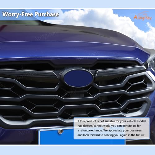 Image of Car Front Emblem Trim Cover Compatible with Subaru Crosstrek 2024 2025 Front Grille Emblem Badge Logo Cover Circle Ring Center Decorative Logo Cover Front Hood Emblem Surrounding Ring ABS Accessories