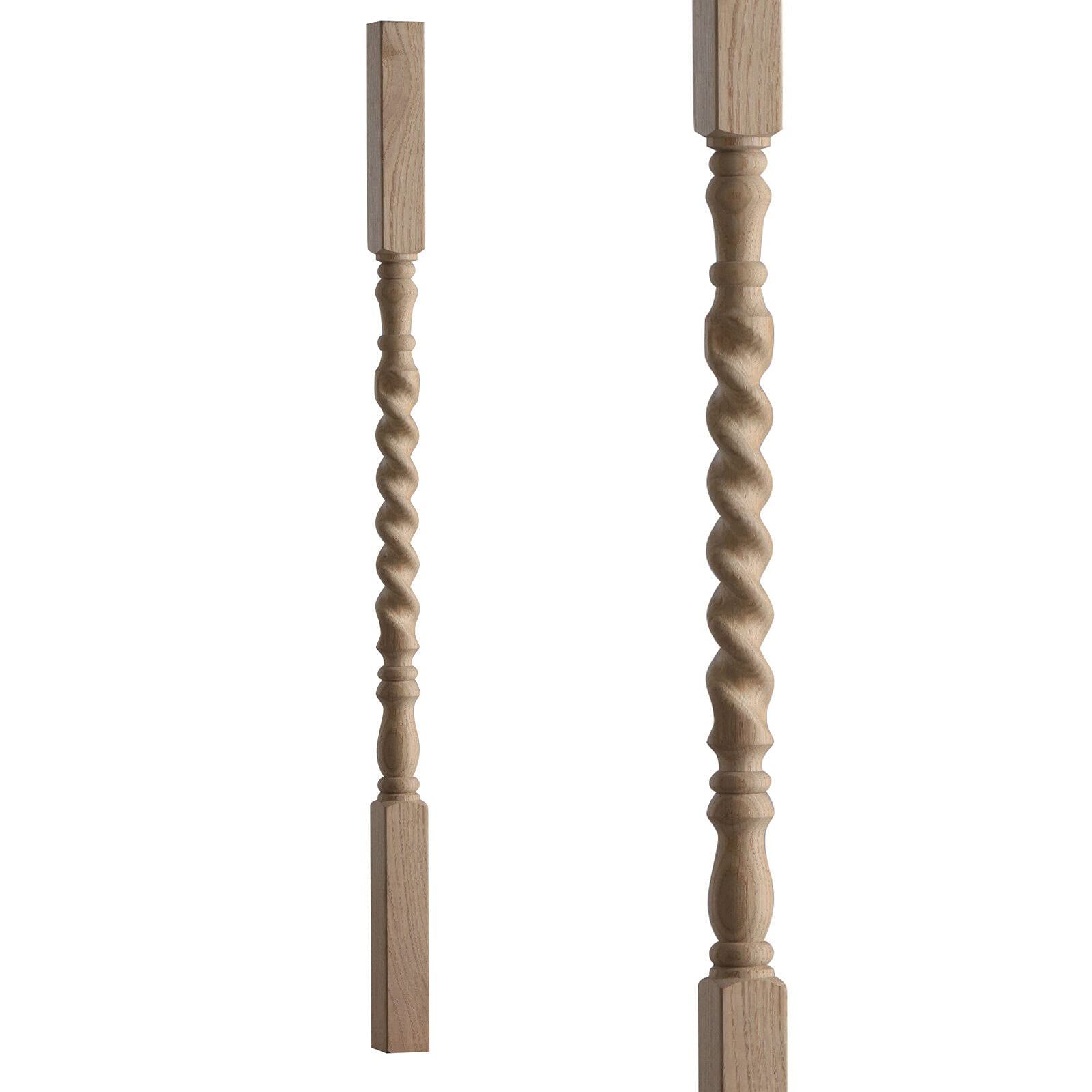41mm Rope Twist Oak Stair Spindle (24)