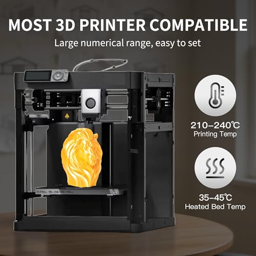 Image of RAMBERY Silk Gold Silver PLA Filament Bundle, Metal-Like Shiny Silk PLA Filament 1.75mm, 3D Printer Filament Dimensional Accuracy + /-0.02mm, 1kg Spool, 4 Packs（Golden,Silver