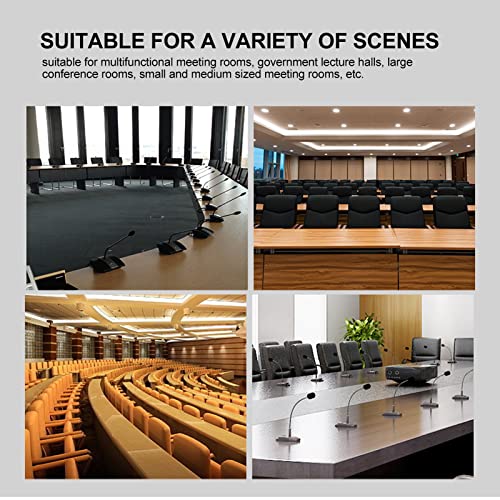 Dynamic Gooseneck Microphone, 3 Pin Straight Plug Quick Mounted Corded Voice Condenser Microphone, 18In Aluminum Alloy Commercial Audio Desktop Paging Microphone For Conference #TOP1
