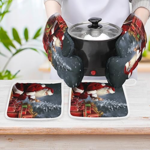 Maniques et gants de cuisine antidérapants pour éviter les brûlures de cuisson