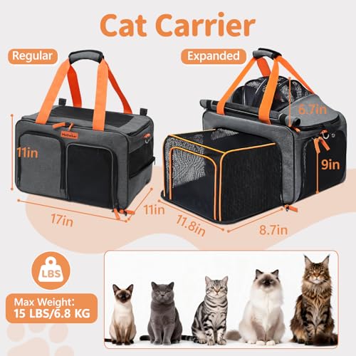 Image of Soft Sided Cat Pet Dog Carrier, Large Airline Approved Travel Bag