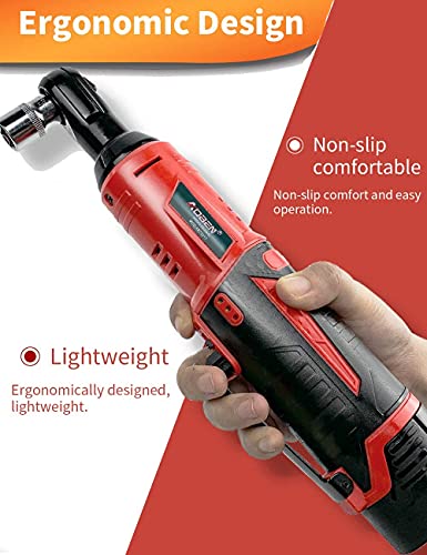 Image of AOBEN 3 /8 inch 12V Power Electric Ratchet Wrench Set with 1 2000mAh Lithium-Ion Battery And Charger