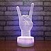 Produktbild Neu 3D Visual Led Nachtlicht Dekor Liebe dich Beliebte Gesten Modellierung Touch Button USB Schreibtisch Lampe Schlafzimmer Schlaf Geschenke Leuchte Fernbedienung