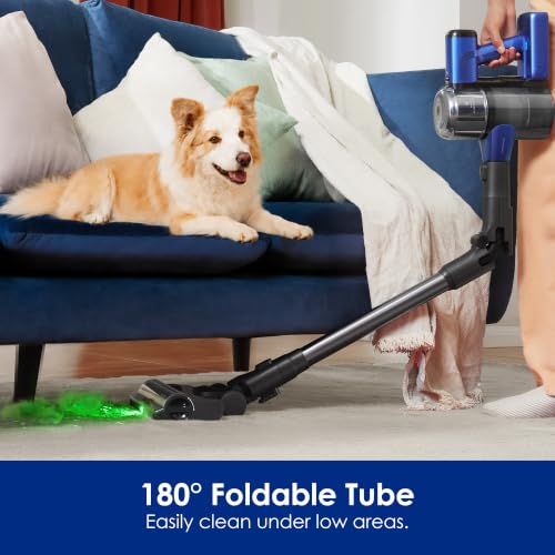 Image of Tineco Pure ONE S50 Pro Cordless Vacuum, 200AW Suction, 95Min Runtime, Anti-Tangle Brush, 120 Green Light, Easily Tackles Large Debris, Stick Vacuum Cleaner for Pet Hair, Carpet & Hard Floor