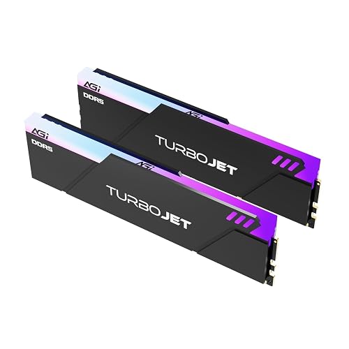 AGI UD858 Turbojet DDR5 32GB (2x16GB) 6000MHz Desktop Memory RGB U-DIMM Black