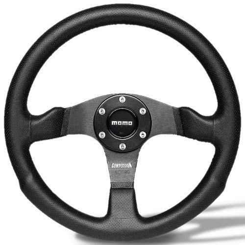 Amazon.com: Momo COM35BK0B Competition 350 mm Leather Steering 