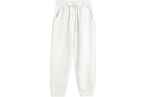 Ultra-Soft White Sweat Pants for Girls
