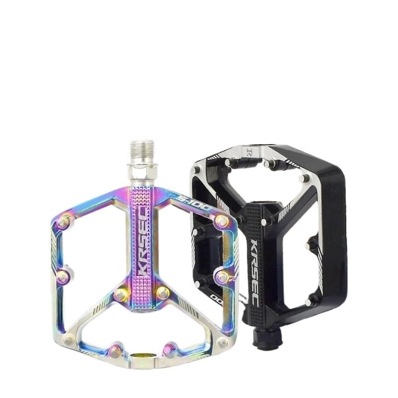 Pédale VTT de route en alliage aluminium coloré avec roulements scellés