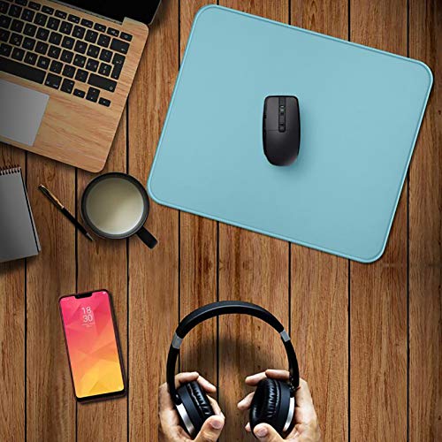 Mouse Pad With Stitched Edge, Premium Waterproof Computer Mouse Pads Gaming Mat, Non Slip Natural Rubber Mousepad For Laptop, Home&Office, 12.6X10.6X0.12In, Mint Green/Black Base #TOP6