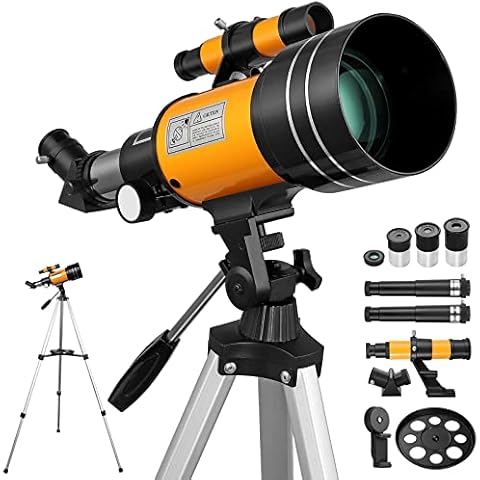 Telescopes for Kids Beginners, Anbte 16x-150x Astronomical Telescope for Adult 70mm Aperture 300mm Focal Length Optics Reflector, Finder Portable Astronomy Travel Refractor Telescope with Carry Bag Cover