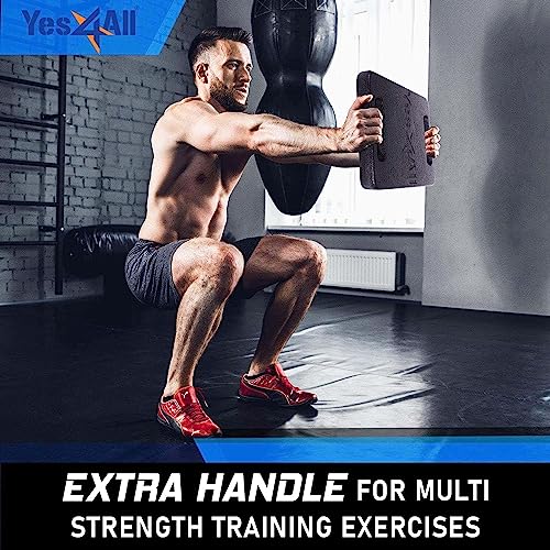 Yes4All Placa de ferro fundido, placa ponderada para rucking, balanços, agachamento, treinamento de