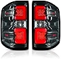 AUTOSAVER88 Tail Lights Compatible with 2014-2018 Chevy Silverado 1500/15-18 2500HD 3500HD 2015-2018 GMC Sierra Black Housing Smoke Lens LED Tube Taillights - Driver and Passenger Side Brake Lamp Pair