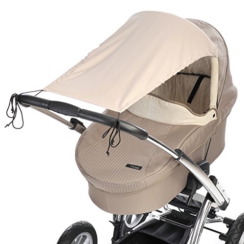 DIAGO - Toldo para carrito de bebé (microfibra), color beige