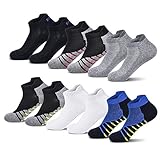 Fullluwaa 6/12 Paar Sneaker Socken Herren Damen Kurze Halbsocken Sportsocken Männer Baumwolle(12p Mehrfarbig, 43-46)