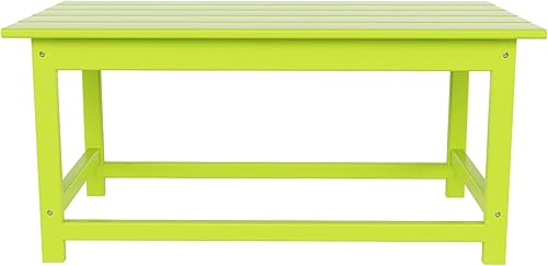 Miniatura 7 de WestinTrends Malibu - Mesa de centro para exteriores, 35 x 17.5 pulgadas, para todo tipo de clima, de madera de polietileno, para patio, jardín,