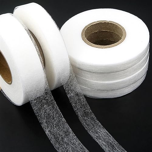 Tecido para vestidos e saias 64 metros preto branco entretela dupla face tecido adesivo roupas ferro