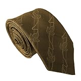Soie Bronze Feuille Mode Cravate...