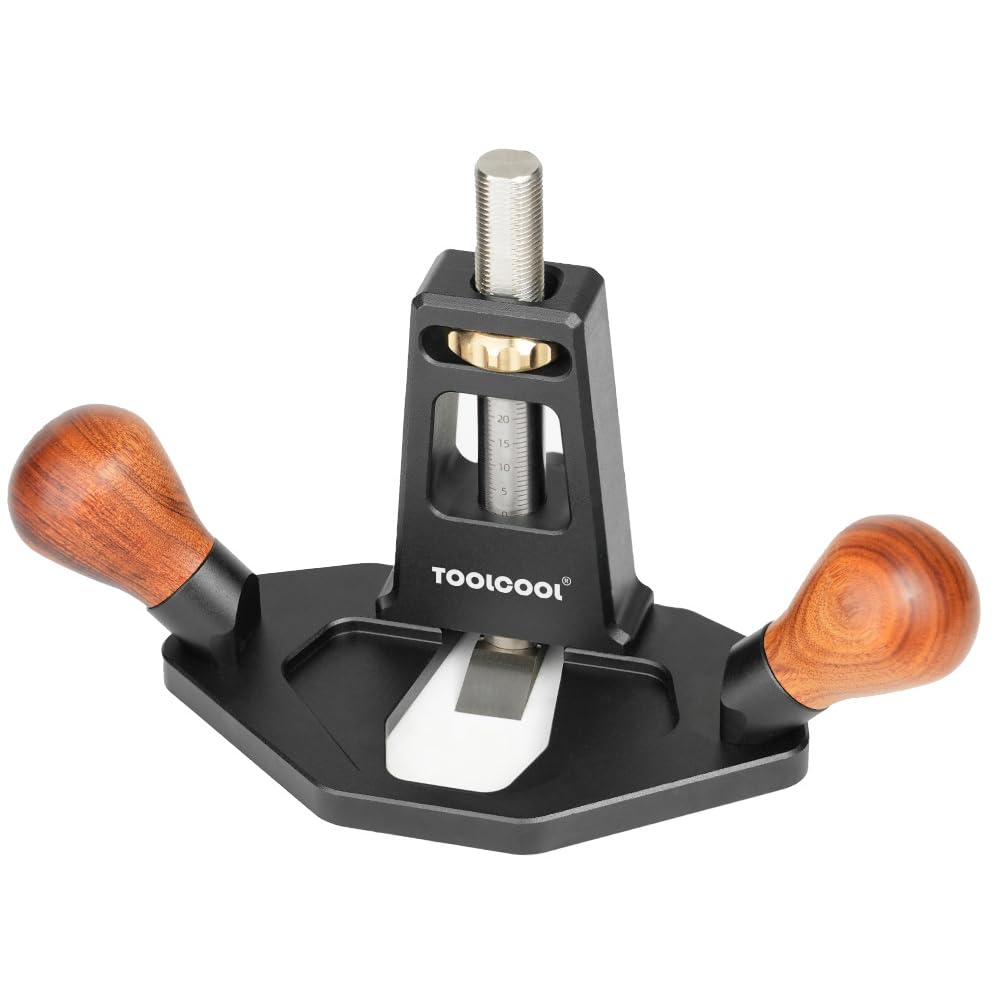 TOOLCOOL Router Plane Handheld Woodworking Tool Simple and Effective Plow Plane for Tuning Joinery Cutting Grooves Mortise (Wood Grip)