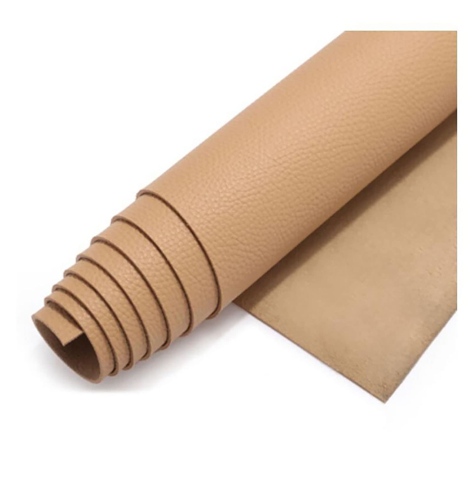 Tissu cuir PU beige 1.38x3m pour rénover l'intérieur de votre voiture