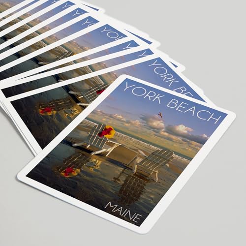 Baraja de 52 cartas poker York Beach Maine miniatura 5