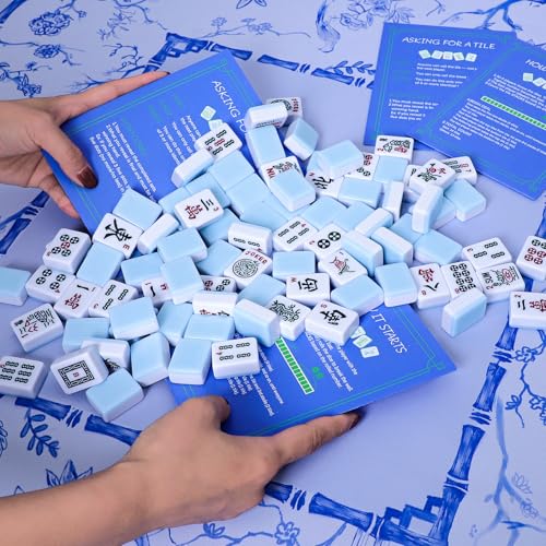 TIASUSAN Set Mezcladores Mahjong Impresos 4 Piezas miniatura 3