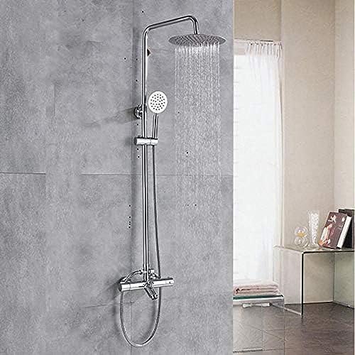 Douche à main chrome thermostatique 360 pommeau rotatif jet réglable salle de bain