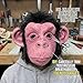 x-merry toy Rubber Gorilla Masks Funny Animal Black Hair Monkey Face Ape Mask Latex Full Face Headgear Halloween Cosplay Props