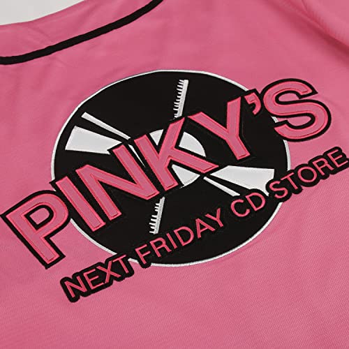 Jersey de béisbol para hombre Pinky's Next Friday Movie Day Day CD Store, rosa, bordado, cómodo miniatura 4