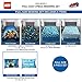 LEGO Movie 2 Kids Bedding Soft Microfiber Comforter and Sheet Set, Full Size 5 Piece Pack, Blue