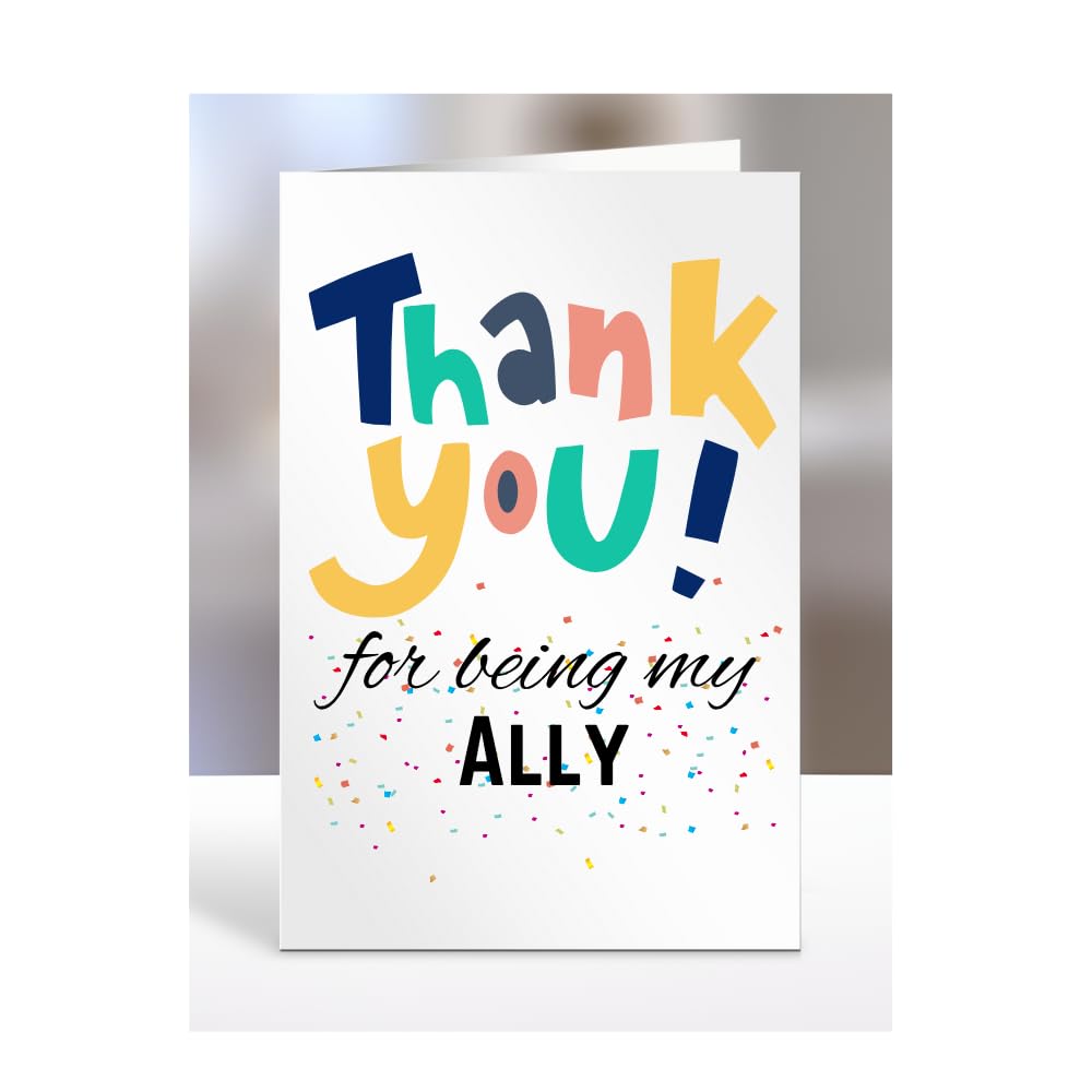 Thank you for being my Ally card, Happy Birthday, gifts for men, women, male, female, him, her, presents for Christmas, to say, A5-148_11