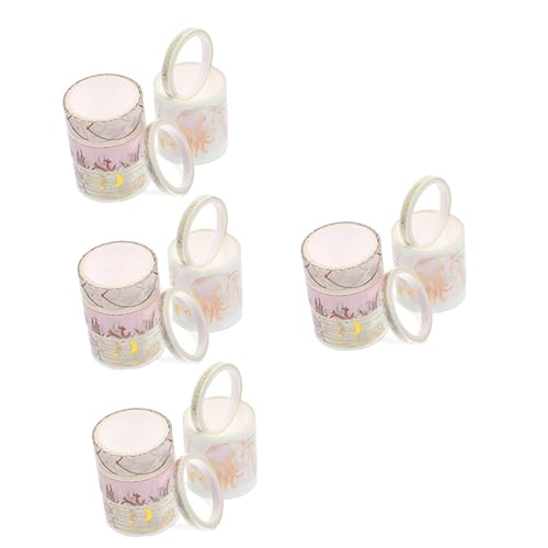 STOBOK 24 rollos de cinta washi de estampado en caliente, cinta decorativa para álbumes de recortes, calcomanías de diario kawaii, álbum de fotos,