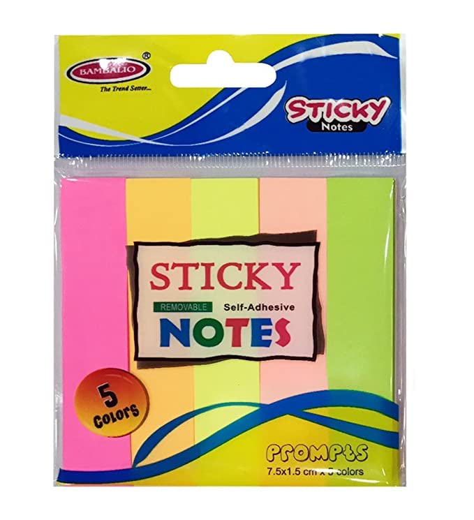 Bambalio SN-50 (Pack of 3) Sticky Note Pad, 3x1-inch