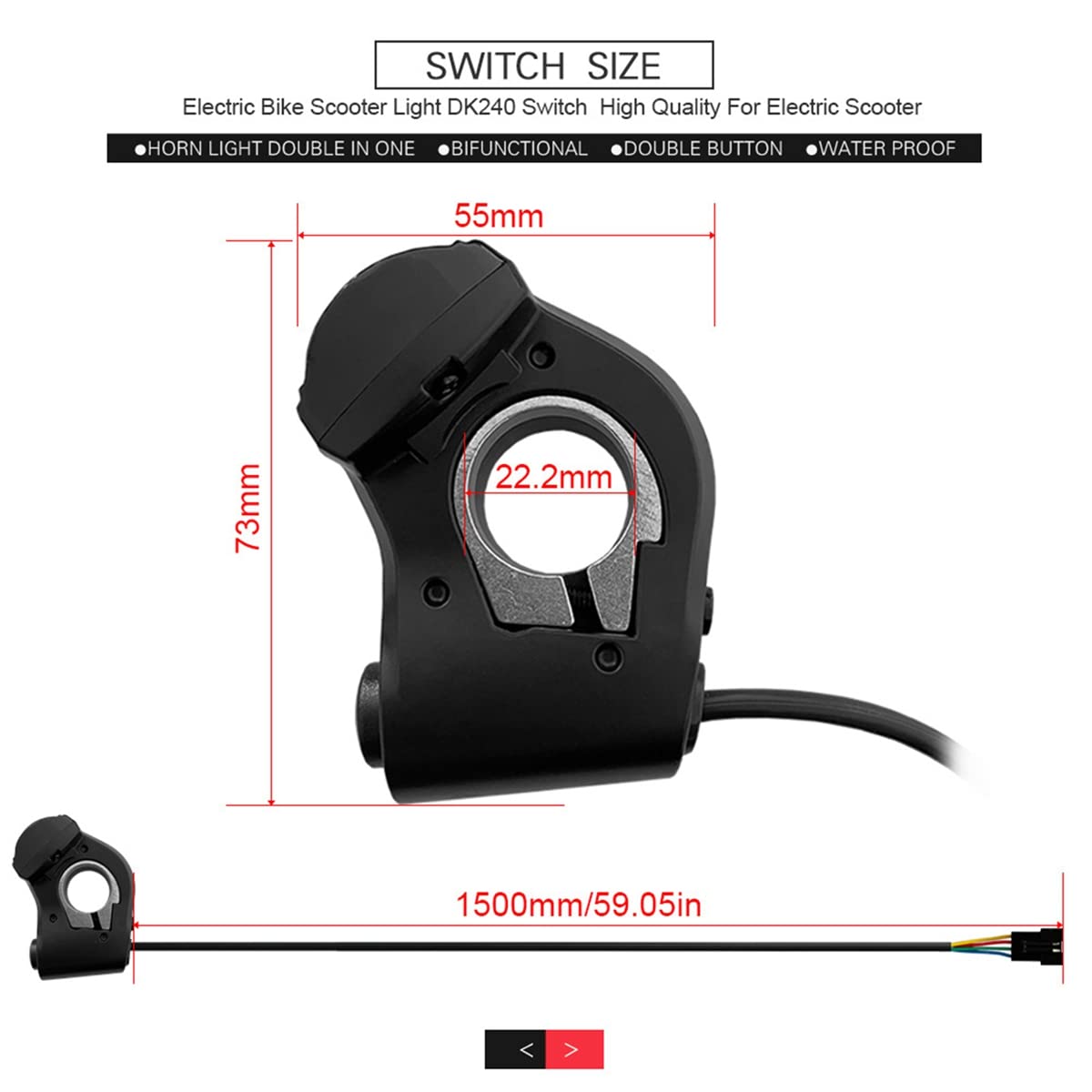 Ricambi CVM - INTERRUTTORE 12-96VDC PER SCOOTER ELETTRICO - Foto 12