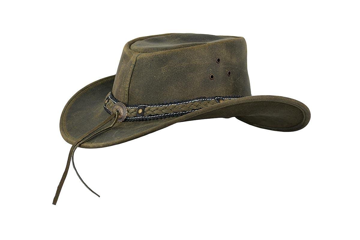 Black Jungle ARAMAC Chapeau de Cowboy, en Cuir, Style Australien