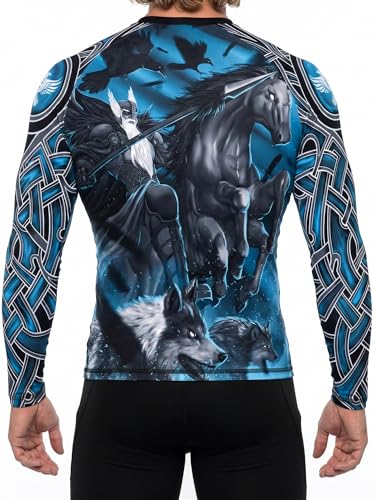 Camisa de compresión manga larga Raven Fightwear para BJJ y artes marciales No Gi de hombre