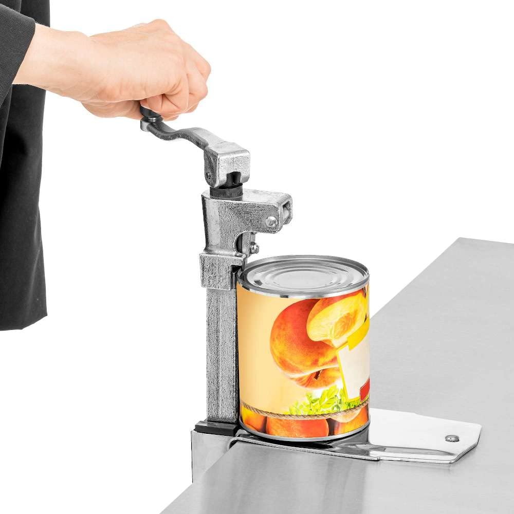 Abrelatas de sobremesa | Acero inoxidable | Abrelatas grande | Para uso industrial y doméstico | Ajustable hasta 31 cm | Eficaz y fácil de usar | Ideal para restaurantes