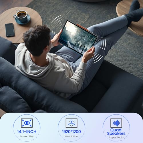 14 Inch Tablet,Android 15 Tablet,1200x1920 FHD Large Screen,16GB RAM+256GB ROM,Octa-Core Gaming Tablets,10000mAh,Large Tablets with Widevine L1,with Stand Case & Stylus,18W PD Charger,4G LTE - Image 4