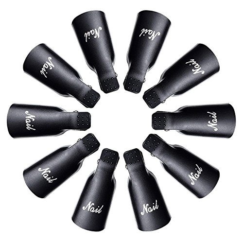 Tvoip 10 piezas clips plásticos para retirar esmalte de uñas miniatura 1