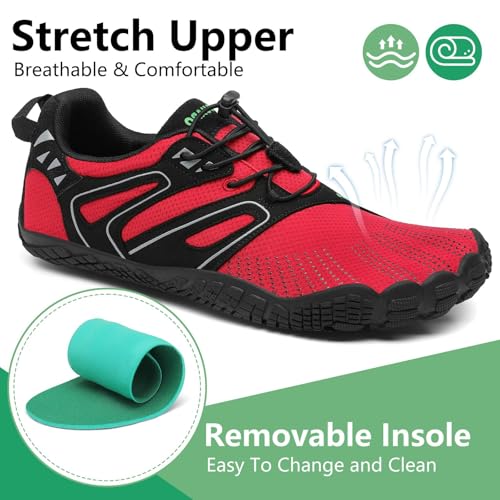 Image of SAGUARO Womens Mens Barefoot Shoes Minimalist Trail Runner Wide Toe Box Zero Drop Outdoor Cross Training Shoe