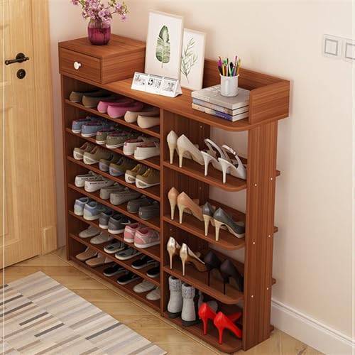 Armoire à chaussures grande capacité avec support moderne et tabouret - 6